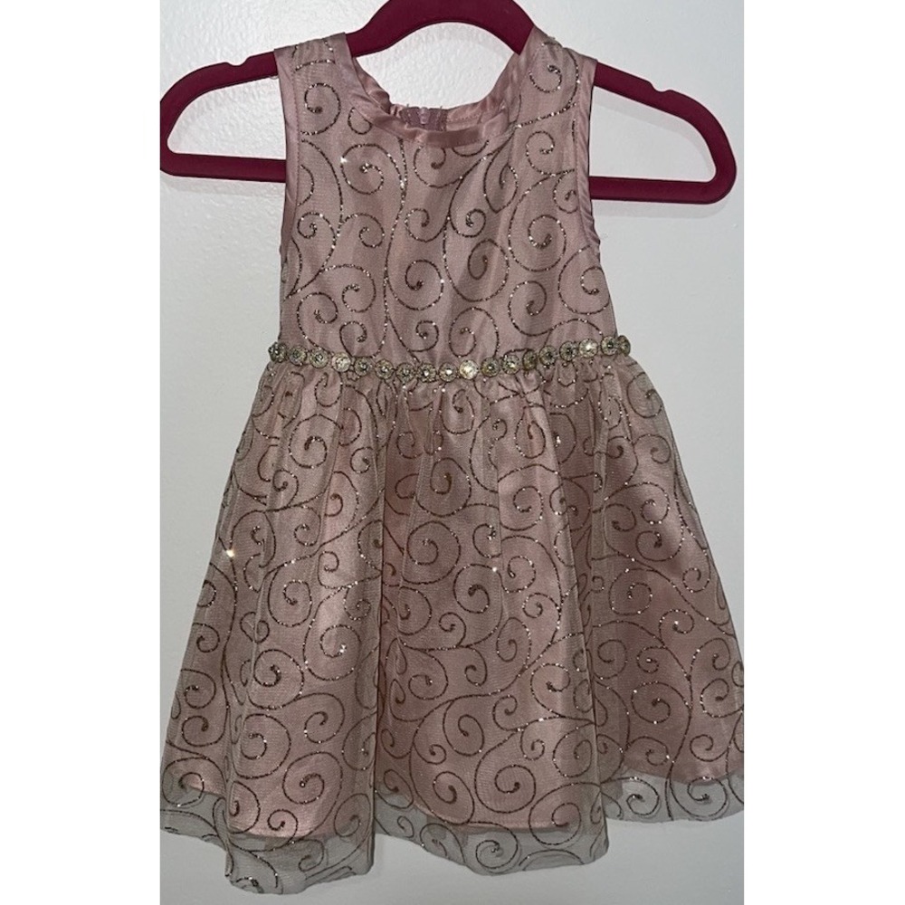 (b21/5)girls Dresses Rare Editions pink And. gold Size 2t